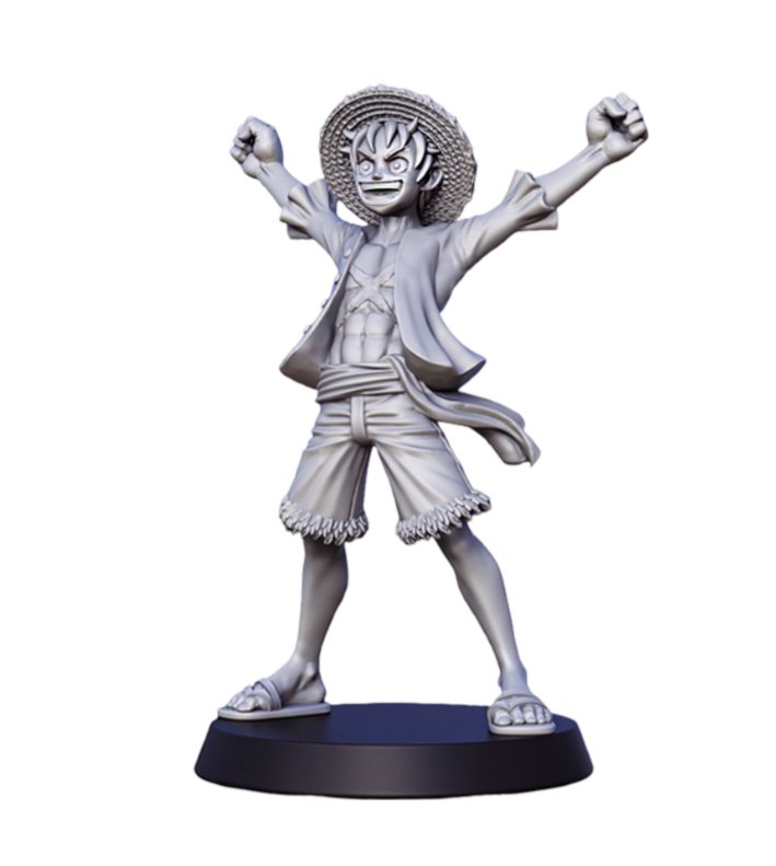 Luffy One Piece Resin Miniature - Anime Figurine - MiniPrinta