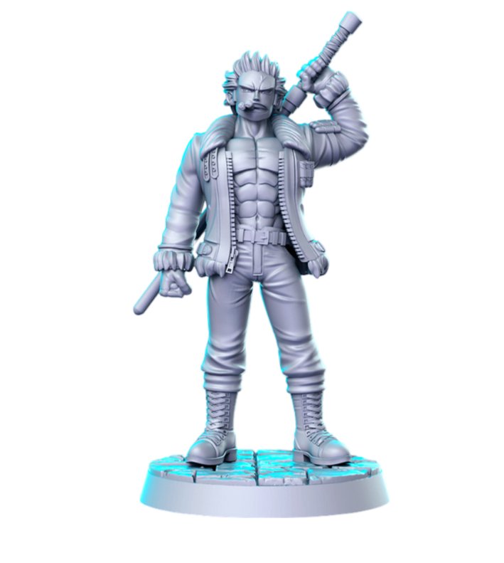 Smoker One Piece Resin Miniature - Anime Figurine - MiniPrinta